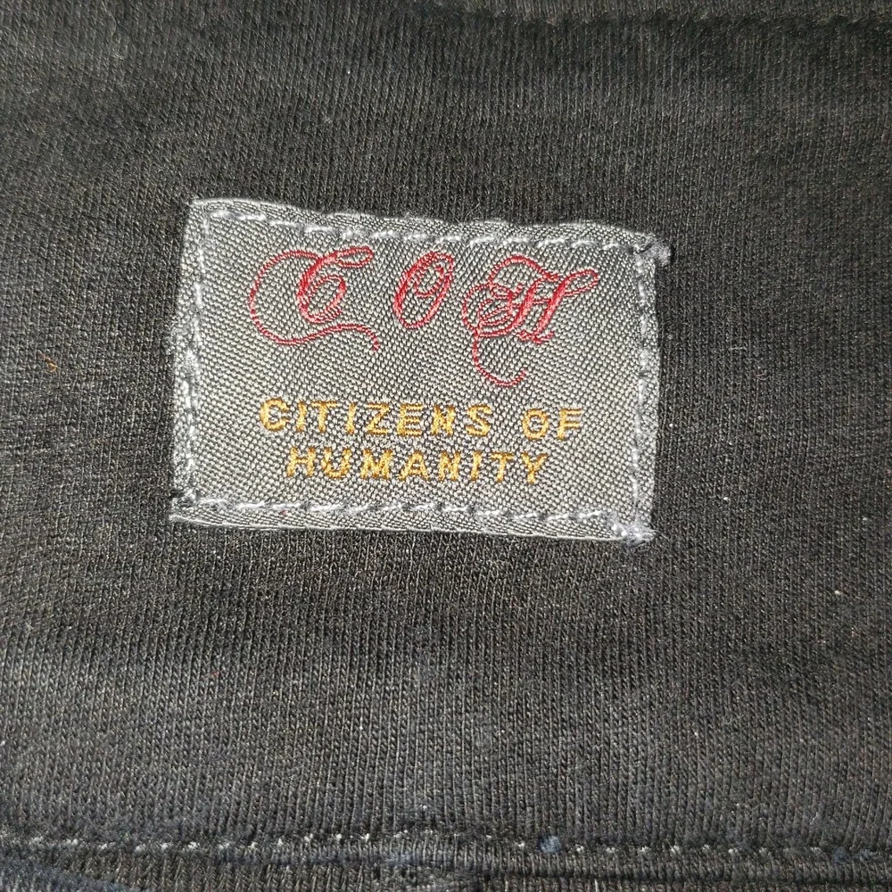 Citizens of Humanity Manner Black Denim Mini Skirt Y2K Minimalist USA Made Sz 27